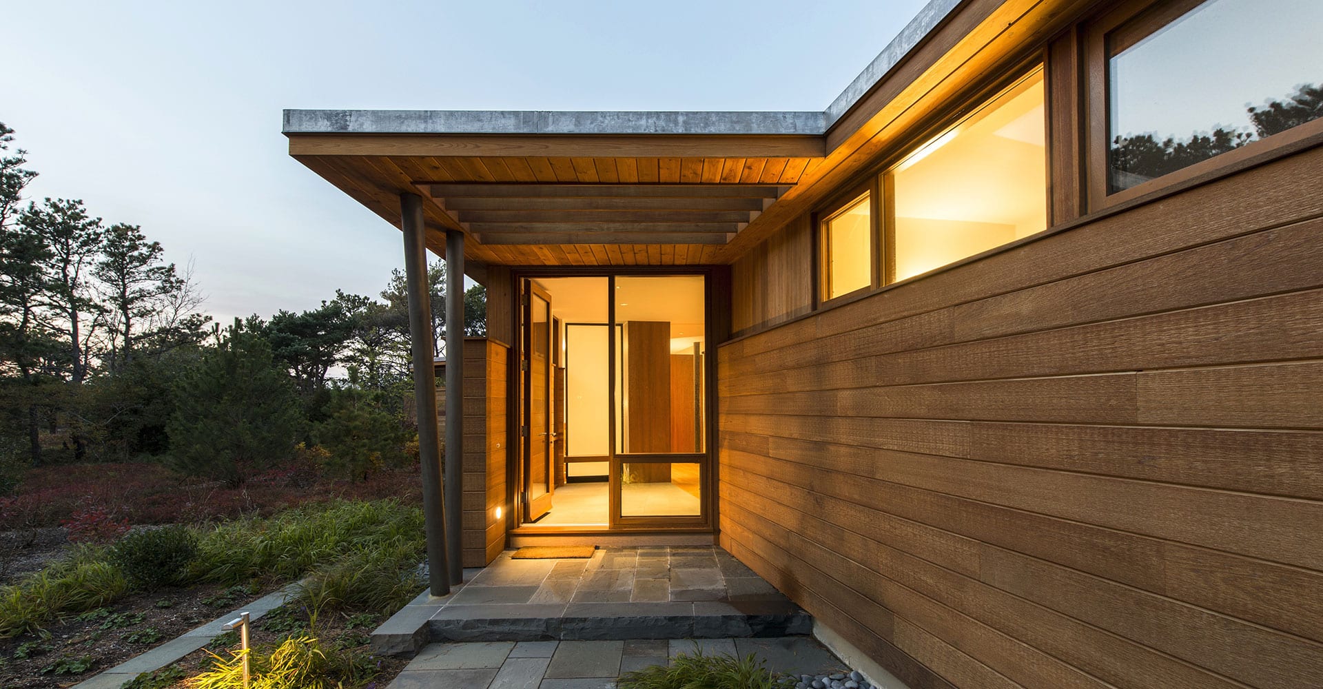 Wooden hinged entry door