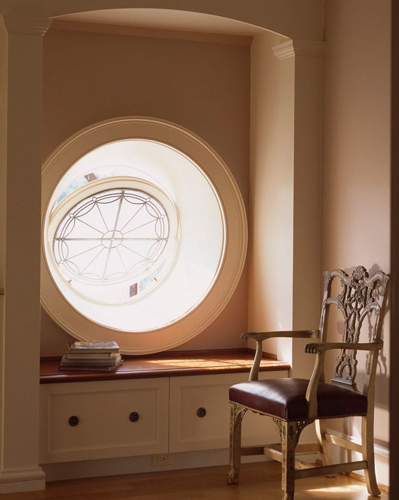 Round architectural shaped window